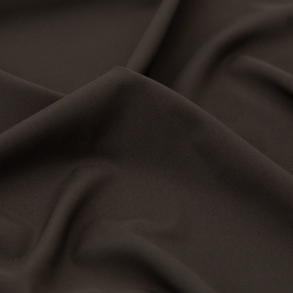 Theory Dark Cedar Stretch Polyester Crepe de Chine Detail Theory Dark Cedar Stretch Polyester Crepe de Chine Detail