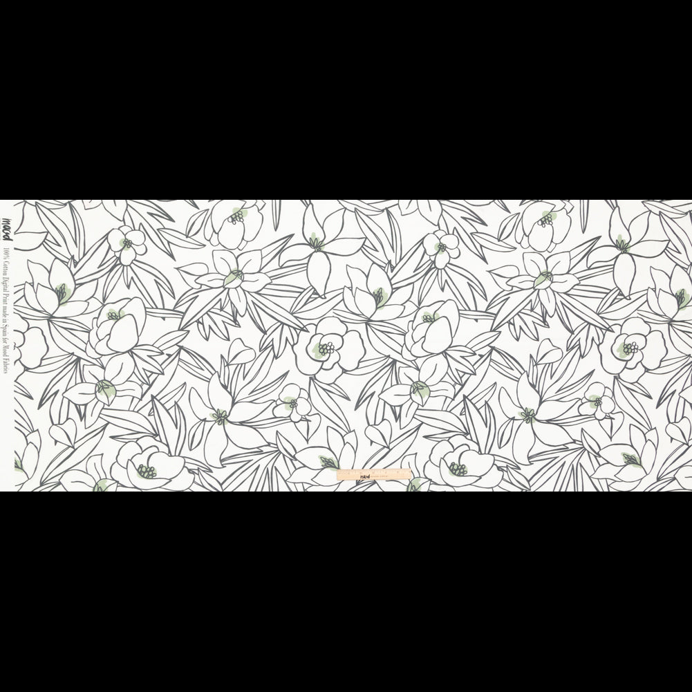 Mood Exclusive Night in Tunisia White and Green Cotton Poplin Full