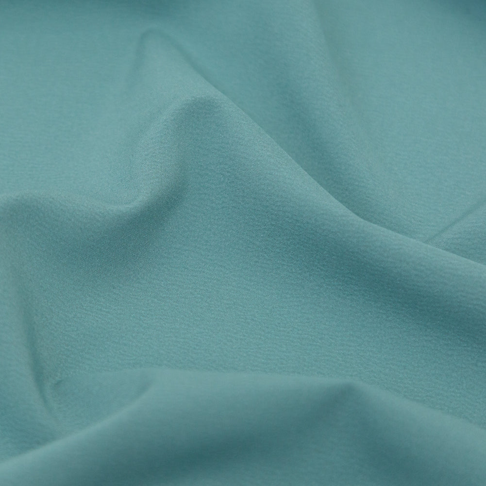 Theory Aegean Blue Stretch Polyester Crepe de Chine Detail Theory Aegean Blue Stretch Polyester Crepe de Chine Detail