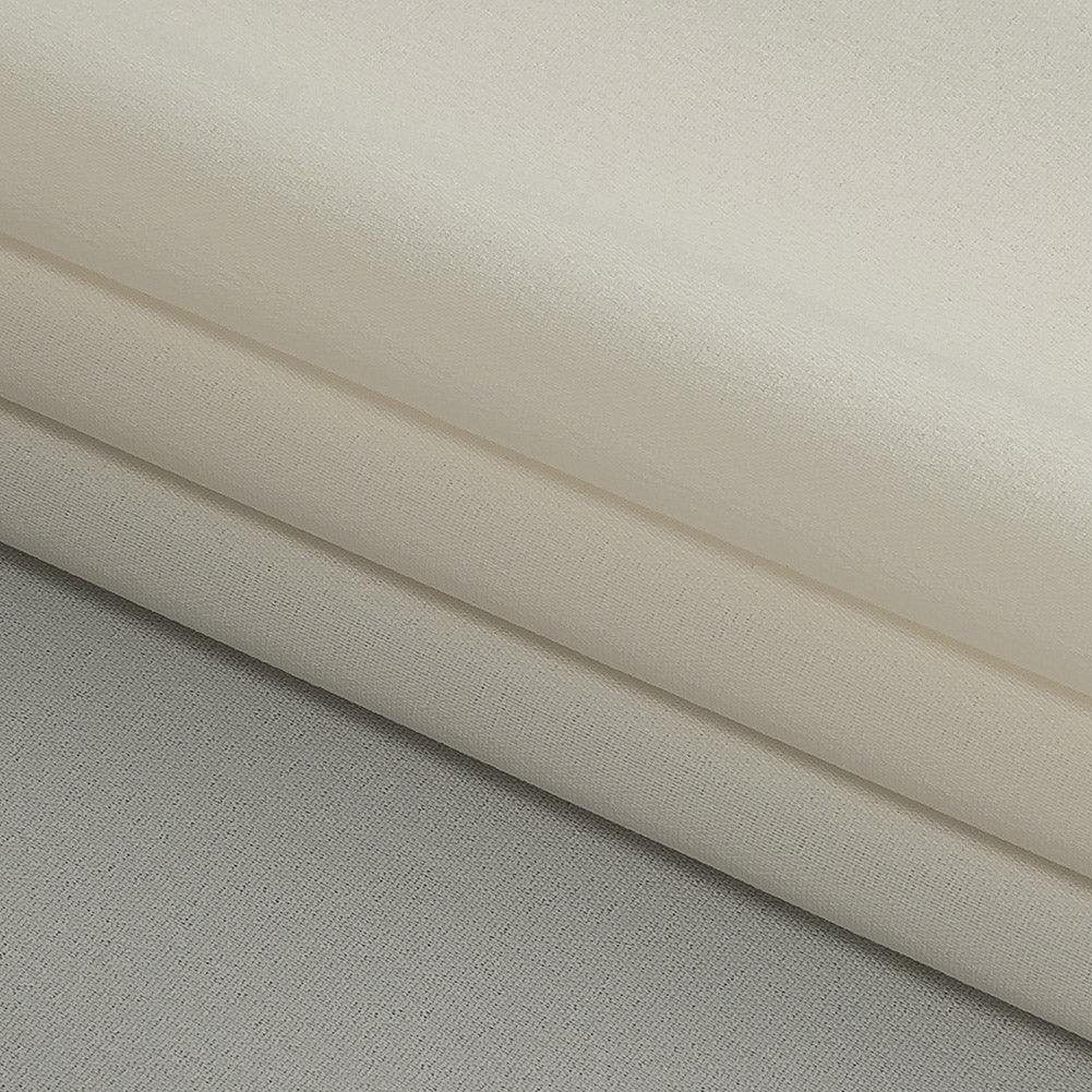 Cannoli Cream Lightweight Stretch Polyester Crepe Folded Cannoli Cream Lightweight Stretch Polyester Crepe Folded
