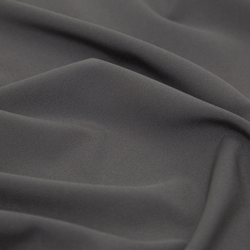 Theory Pewter Stretch Polyester Crepe de Chine Detail Theory Pewter Stretch Polyester Crepe de Chine Detail