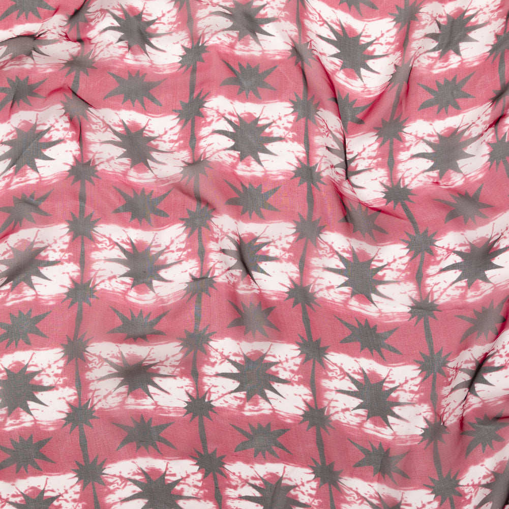 Cerise Tie Dye Silk Chiffon Cerise Tie Dye Silk Chiffon