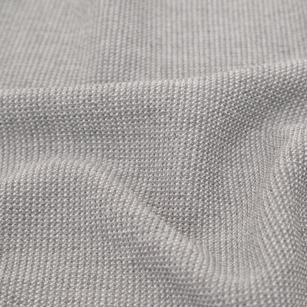 Italian Silver Ash Stretch Polyester Tweed Detail Italian Silver Ash Stretch Polyester Tweed Detail
