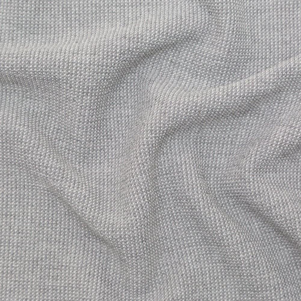 Italian Silver Ash Stretch Polyester Tweed Italian Silver Ash Stretch Polyester Tweed