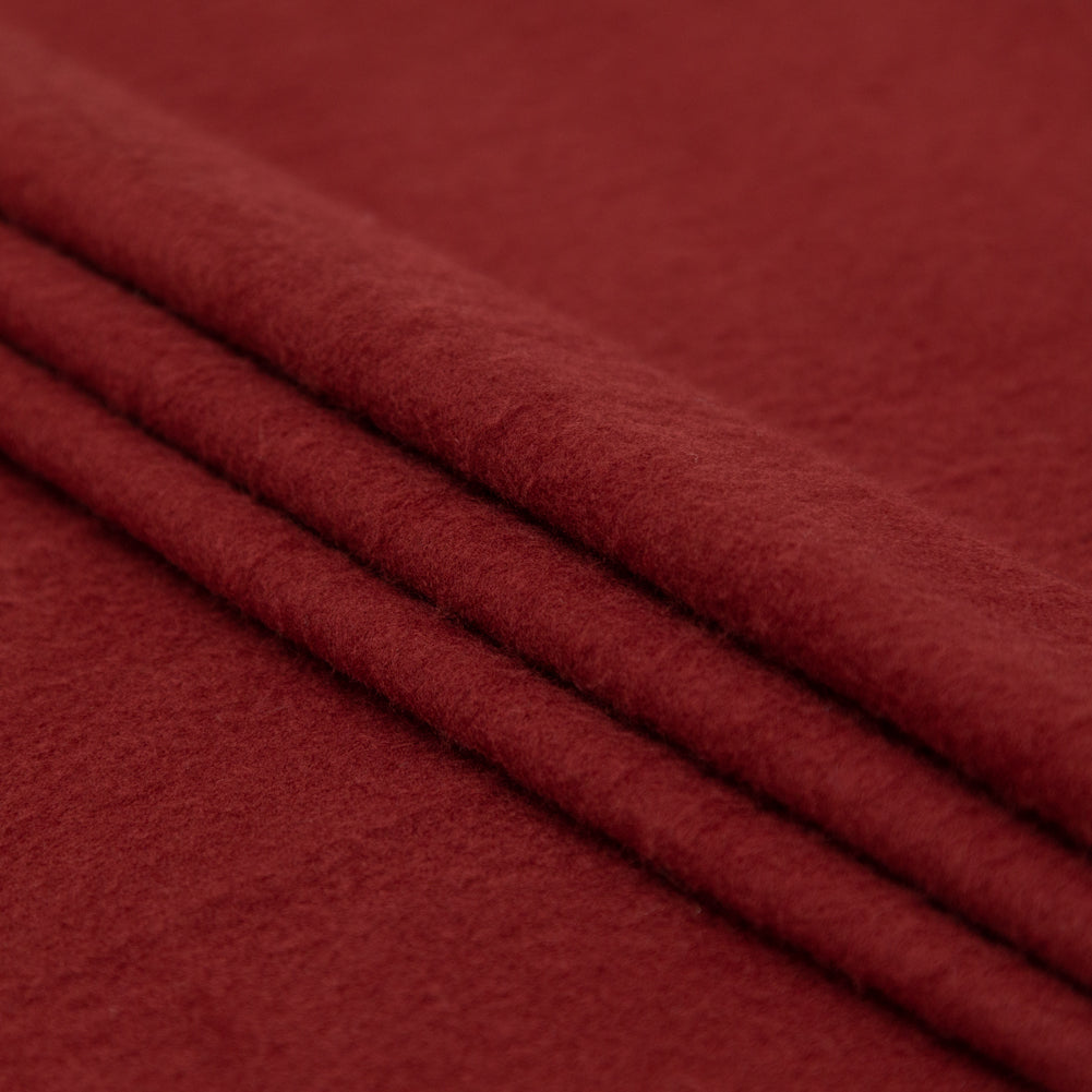 Italian Rust Stretch Knit Fleece Folded Italian Rust Stretch Knit Fleece Folded