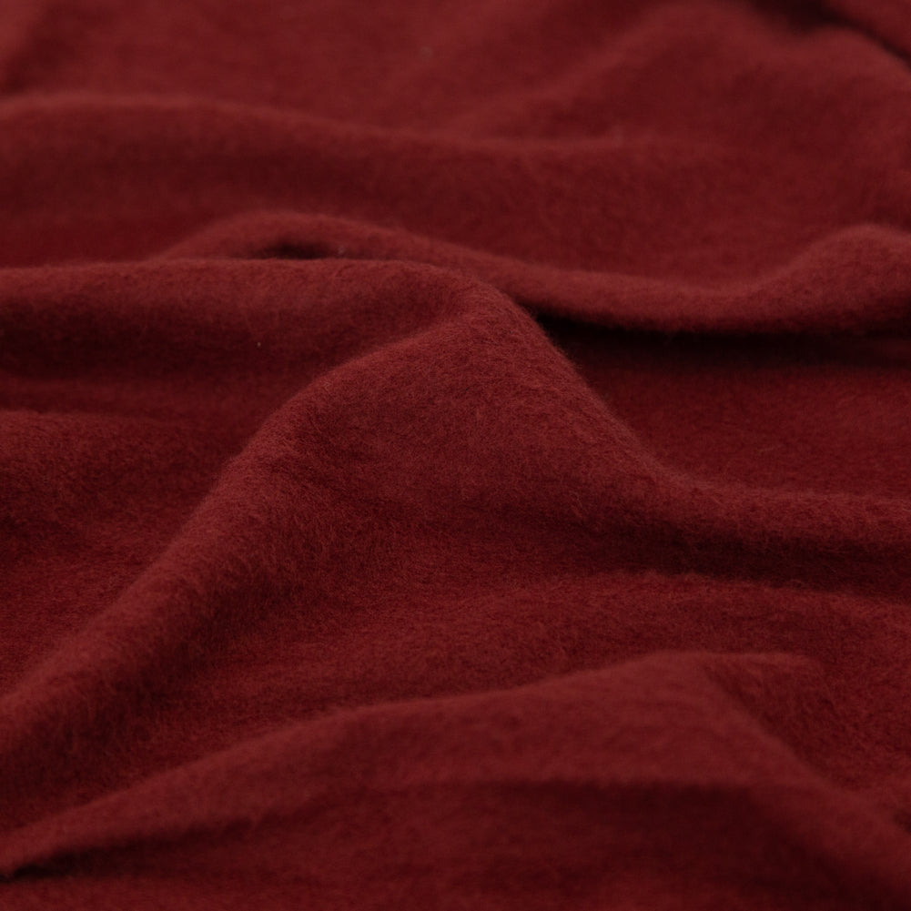 Italian Rust Stretch Knit Fleece Detail Italian Rust Stretch Knit Fleece Detail