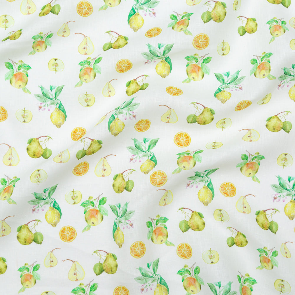 Pears, Oranges and Lemons Printed Linen Woven Pears, Oranges and Lemons Printed Linen Woven