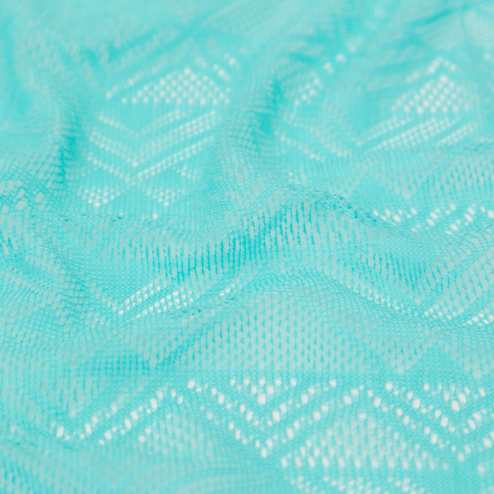 Blue Turquoise Tribal Crochet Lace Detail Blue Turquoise Tribal Crochet Lace Detail