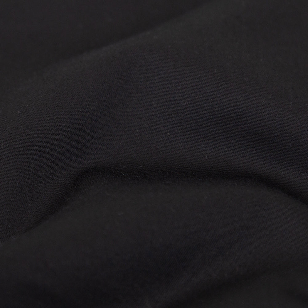 Black Stretch Rayon Sateen Detail
