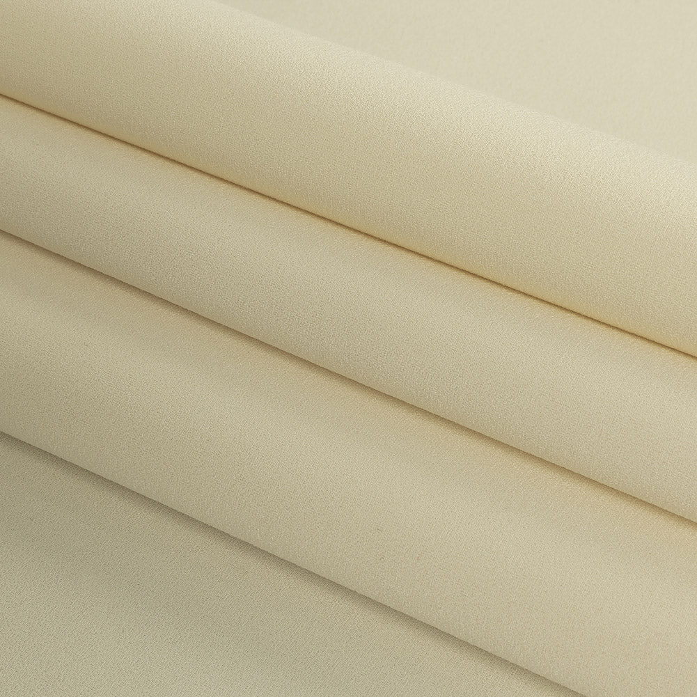 Vanilla Ice Polyester Bonded Crepe Double Cloth Folded Vanilla Ice Polyester Bonded Crepe Double Cloth Folded