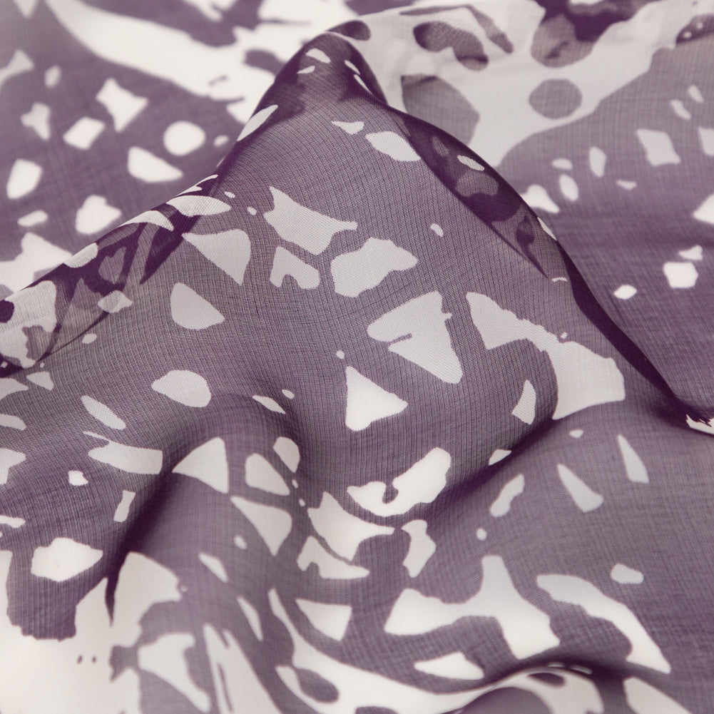 Blackberry Wine and Pumice Stone Abstract Silk Chiffon Detail Blackberry Wine and Pumice Stone Abstract Silk Chiffon Detail