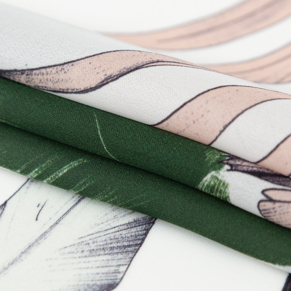 Milly Tropical Leaves Silk Georgette Folded Milly Tropical Leaves Silk Georgette Folded