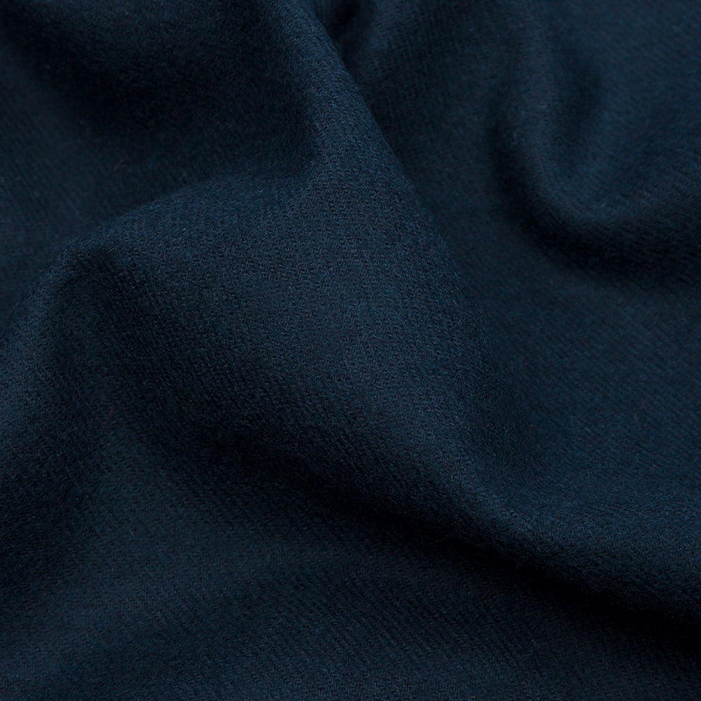 Navy Brushed Cotton Flannel Twill Detail Navy Brushed Cotton Flannel Twill Detail