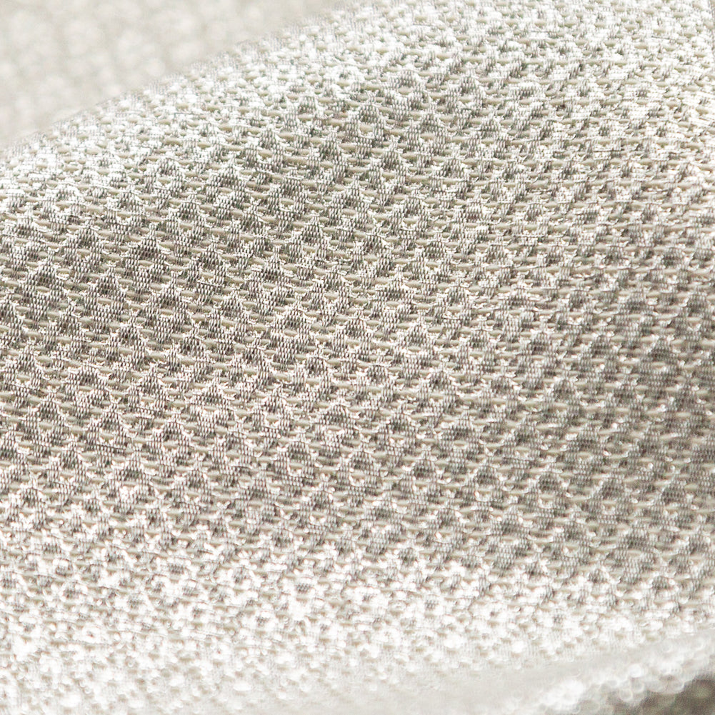 Phillip Lim Metallic Silver and Birch Diamond Patterned Cotton Tweed Detail Phillip Lim Metallic Silver and Birch Diamond Patterned Cotton Tweed Detail