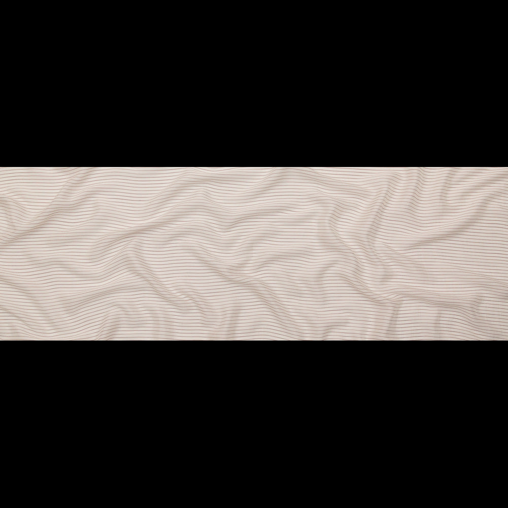 Double Pinstriped Silk Lining by The Row - Ivory and Burgundy Full Double Pinstriped Silk Lining by The Row - Ivory and Burgundy Full