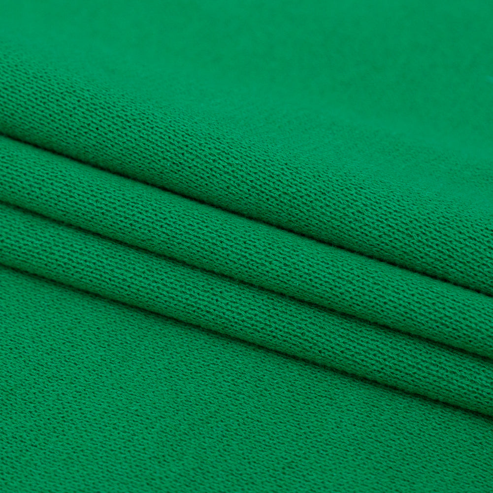 Deep Mint Heavy 1x1 Cotton Rib Knit Folded Deep Mint Heavy 1x1 Cotton Rib Knit Folded