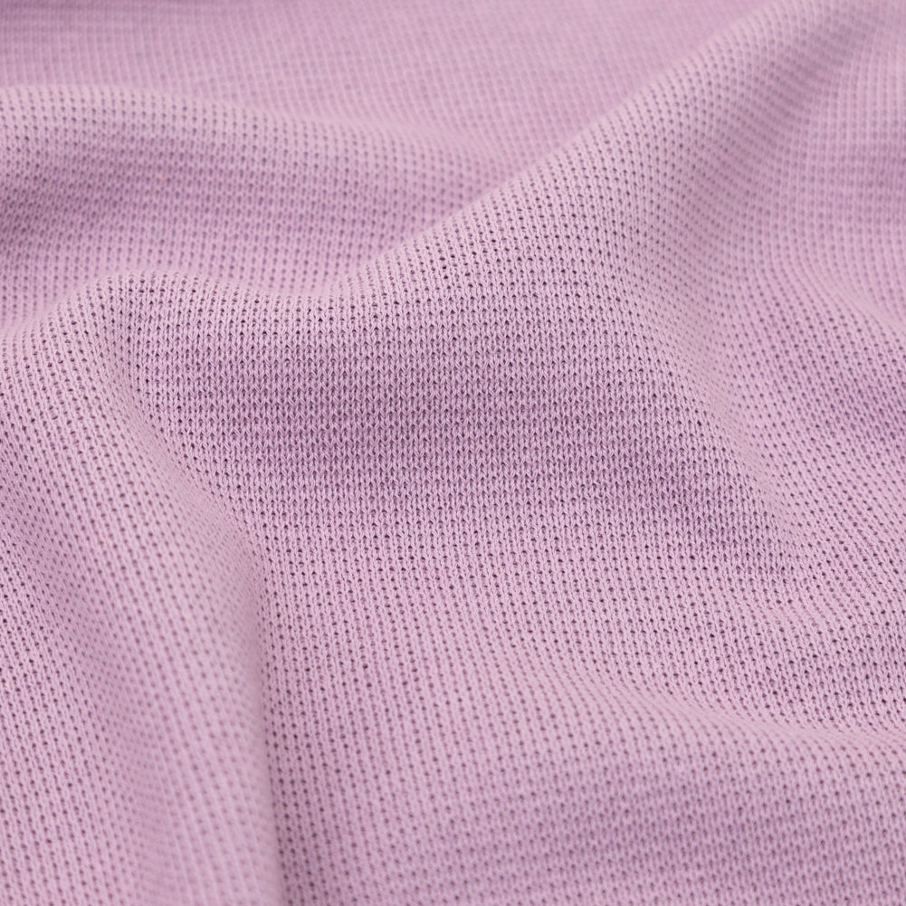 Lavender Mist Heavy 1x1 Cotton Rib Knit Detail Lavender Mist Heavy 1x1 Cotton Rib Knit Detail