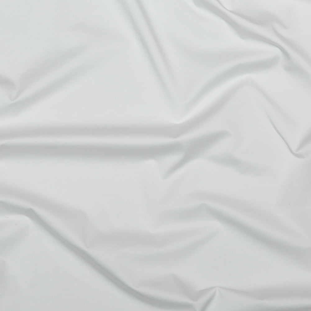Italian Soft White Stretch Cotton Poplin