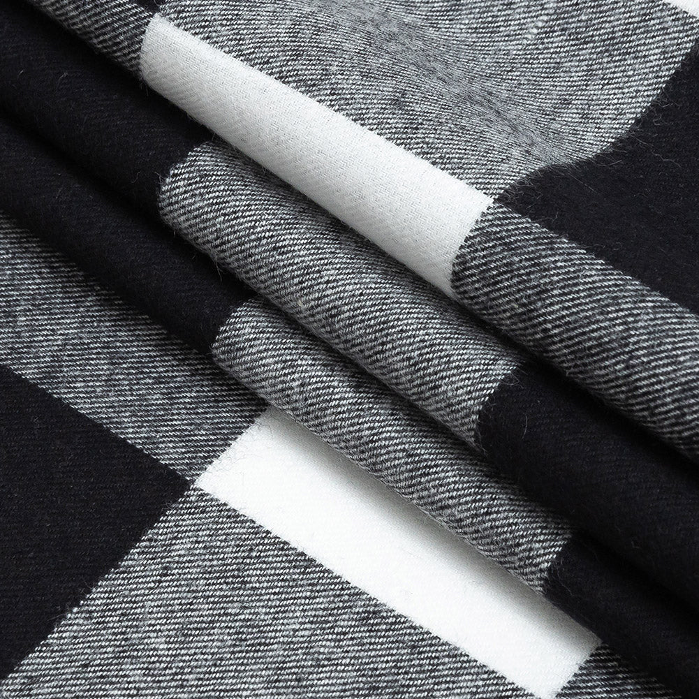 Buffalo Check Cotton Flannel - Black and White - Seco Collection Detail Buffalo Check Cotton Flannel - Black and White - Seco Collection Detail