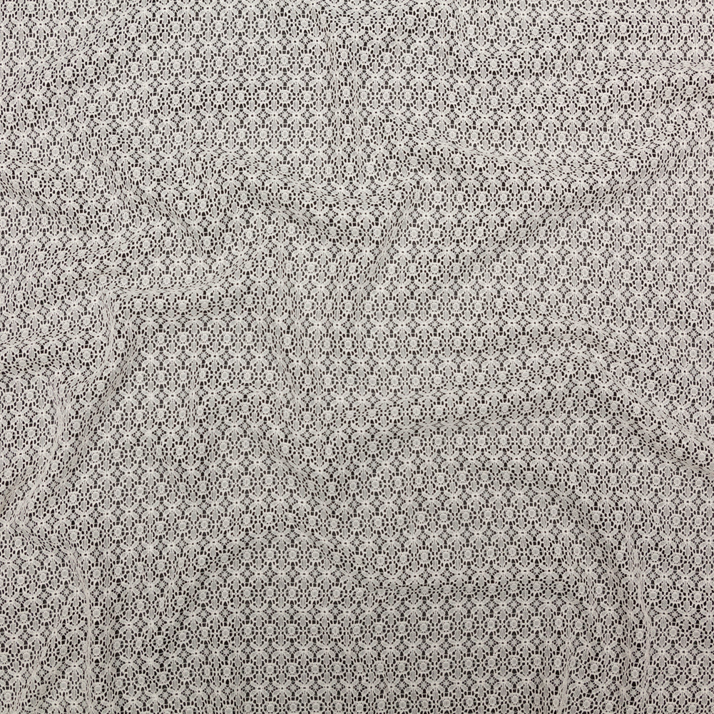 Famous NYC Designer Crystal Gray Stretch Floral Lace Famous NYC Designer Crystal Gray Stretch Floral Lace