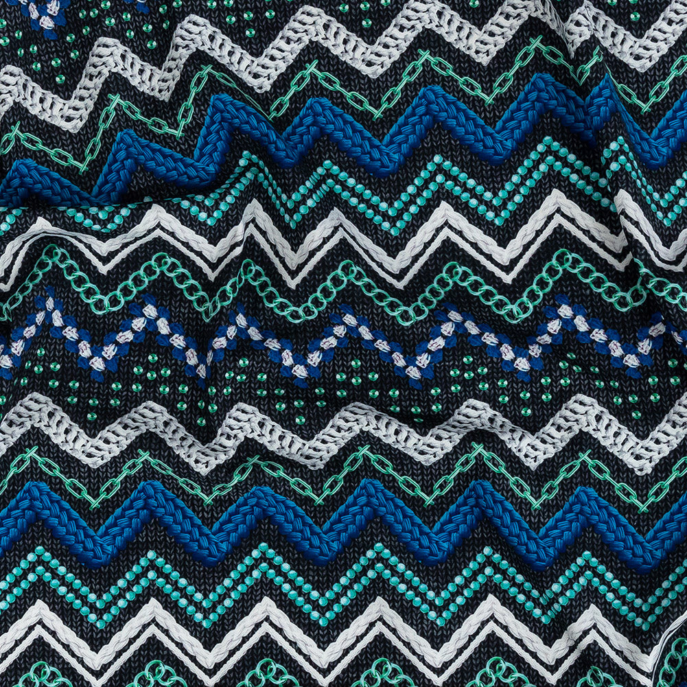 Compression Swimwear Tricot, UV Protective with Aloe Vera Microcapsules - Monaco Blue and Aqua Nautical Ropes - Caye Collection Compression Swimwear Tricot, UV Protective with Aloe Vera Microcapsules - Monaco Blue and Aqua Nautical Ropes - Caye Collection