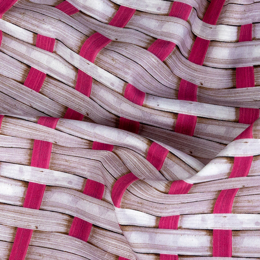 Pink and Mauve Shadows Wicker Basket Caye UV Protective Compression Swimwear Tricot with Aloe Vera Microcapsules Detail Pink and Mauve Shadows Wicker Basket Caye UV Protective Compression Swimwear Tricot with Aloe Vera Microcapsules Detail