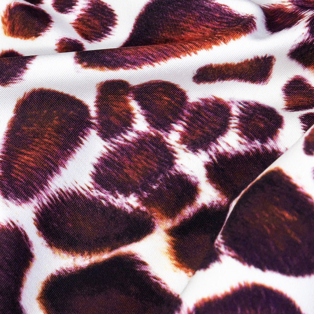 Brown Giraffe Caye UV Protective Compression Swimwear Tricot with Aloe Vera Microcapsules Detail