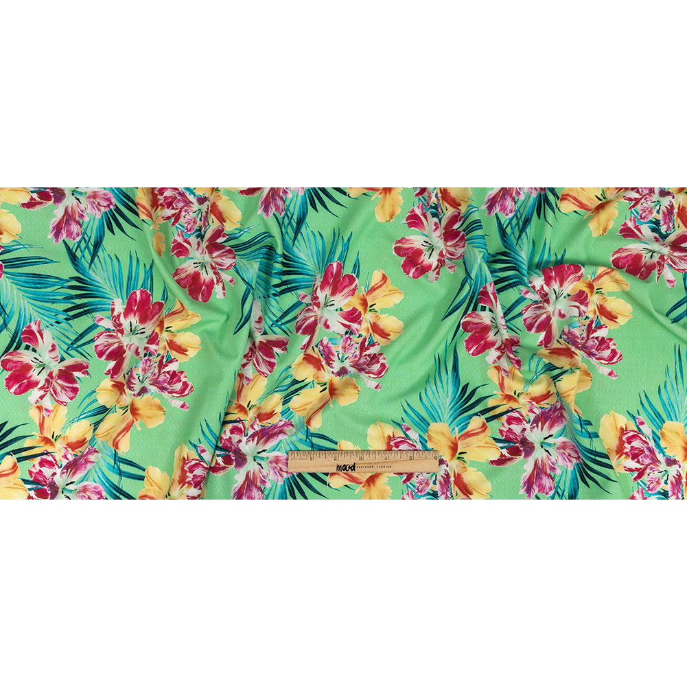 Compression Swimwear Tricot, UV Protective with Aloe Vera Microcapsules - Seafoam, Wild Orchid and Tangerine Tropical Floral - Caye Collection Full Compression Swimwear Tricot, UV Protective with Aloe Vera Microcapsules - Seafoam, Wild Orchid and Tangerine Tropical Floral - Caye Collection Full