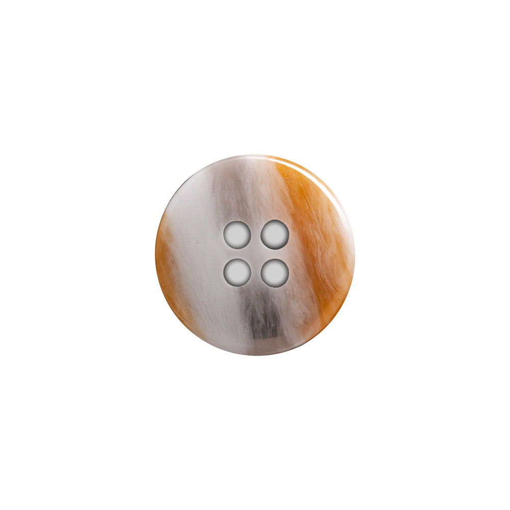Italian White and Beige Abstract 4-Hole Plastic Button - 24L/15mm Detail Italian White and Beige Abstract 4-Hole Plastic Button - 24L/15mm Detail