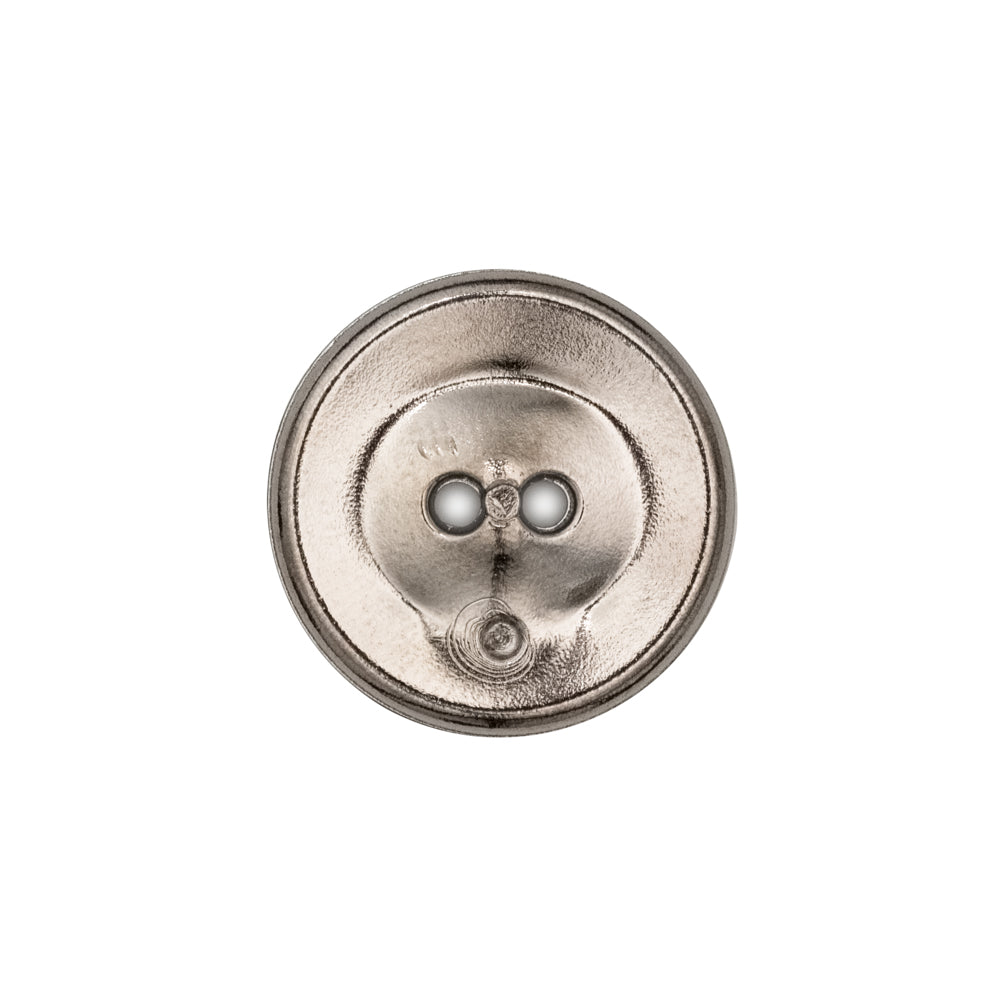 Italian Silver 2-Hole Crest Button - 32L/20mm Detail Italian Silver 2-Hole Crest Button - 32L/20mm Detail