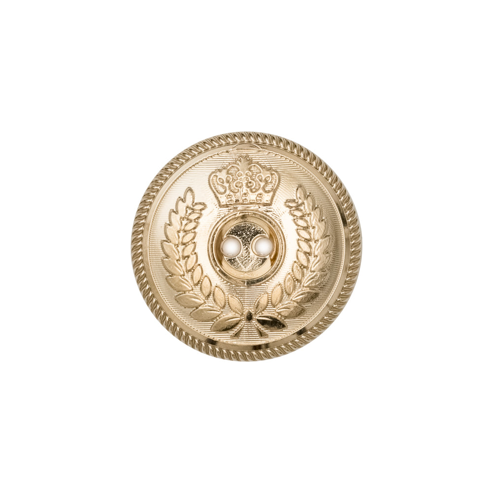 Italian Gold 2-Hole Crest Button - 32L/20mm Italian Gold 2-Hole Crest Button - 32L/20mm