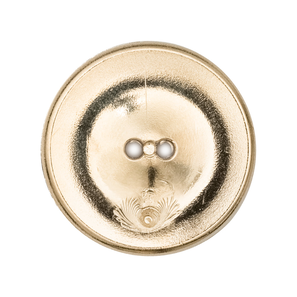 Italian Gold 2-Hole Crest Button - 44L/28mm Detail Italian Gold 2-Hole Crest Button - 44L/28mm Detail
