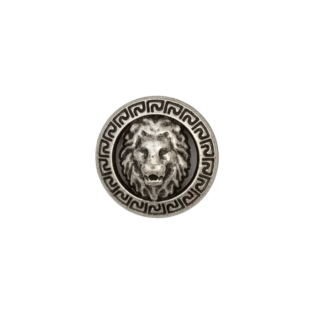 Italian Silver Metal Crest Shank Button - 24L/15mm Italian Silver Metal Crest Shank Button - 24L/15mm