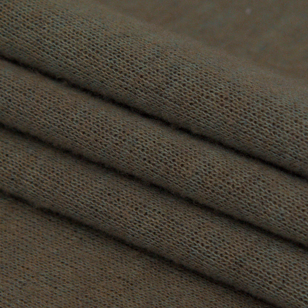 Italian Brindle and Coffee Liqueur Reversible Wool Double Knit Folded Italian Brindle and Coffee Liqueur Reversible Wool Double Knit Folded