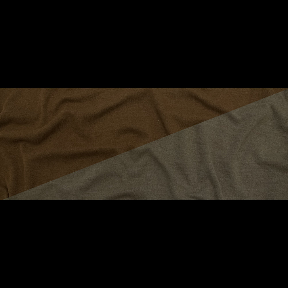 Italian Brindle and Coffee Liqueur Reversible Wool Double Knit Full Italian Brindle and Coffee Liqueur Reversible Wool Double Knit Full