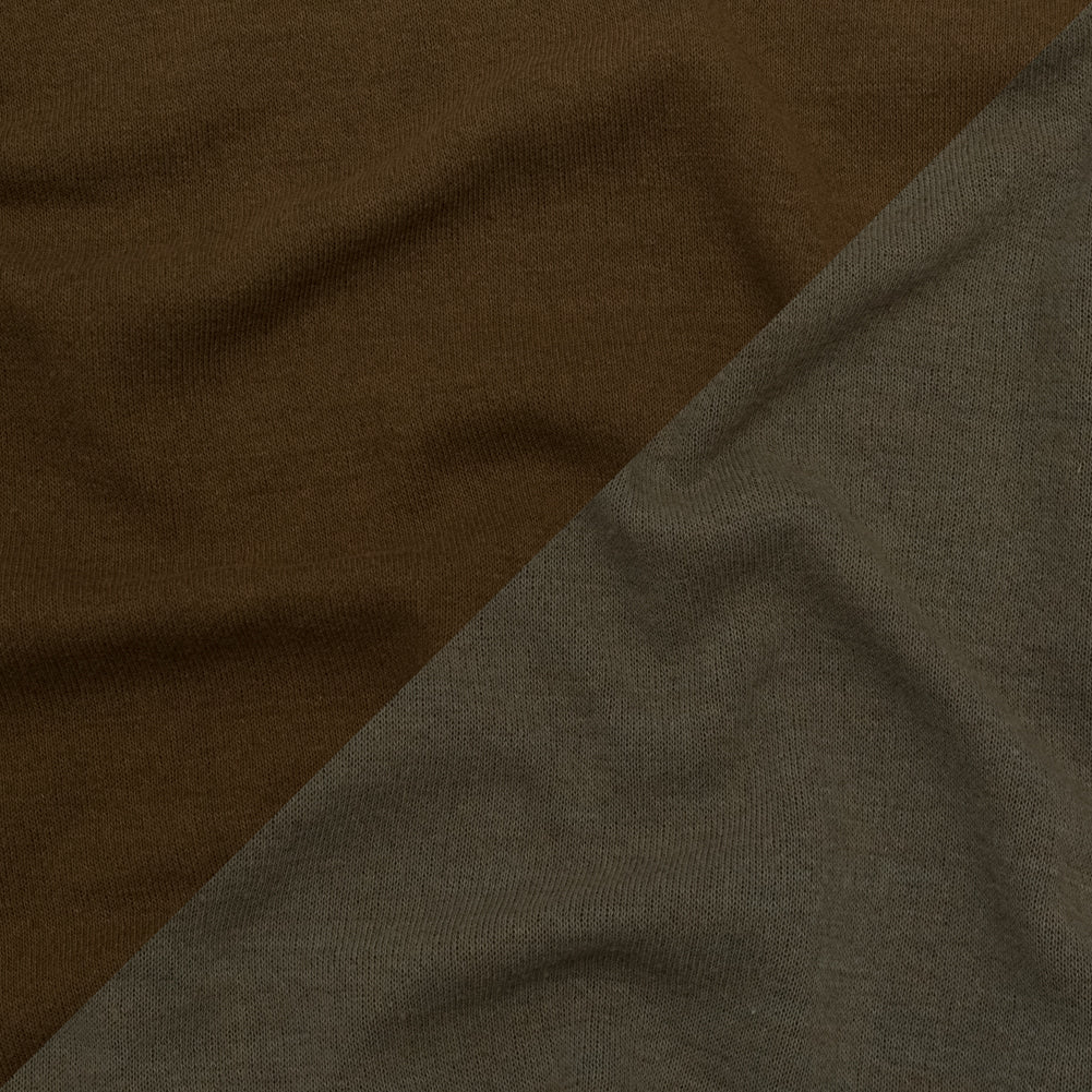 Italian Brindle and Coffee Liqueur Reversible Wool Double Knit Italian Brindle and Coffee Liqueur Reversible Wool Double Knit