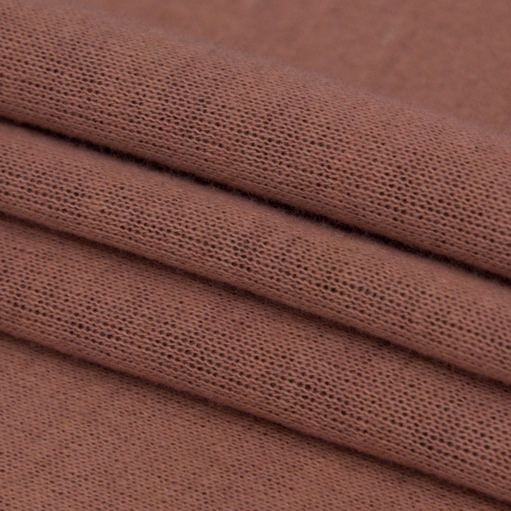 Italian Salmon and Brown Reversible Wool Double Knit Folded Italian Salmon and Brown Reversible Wool Double Knit Folded