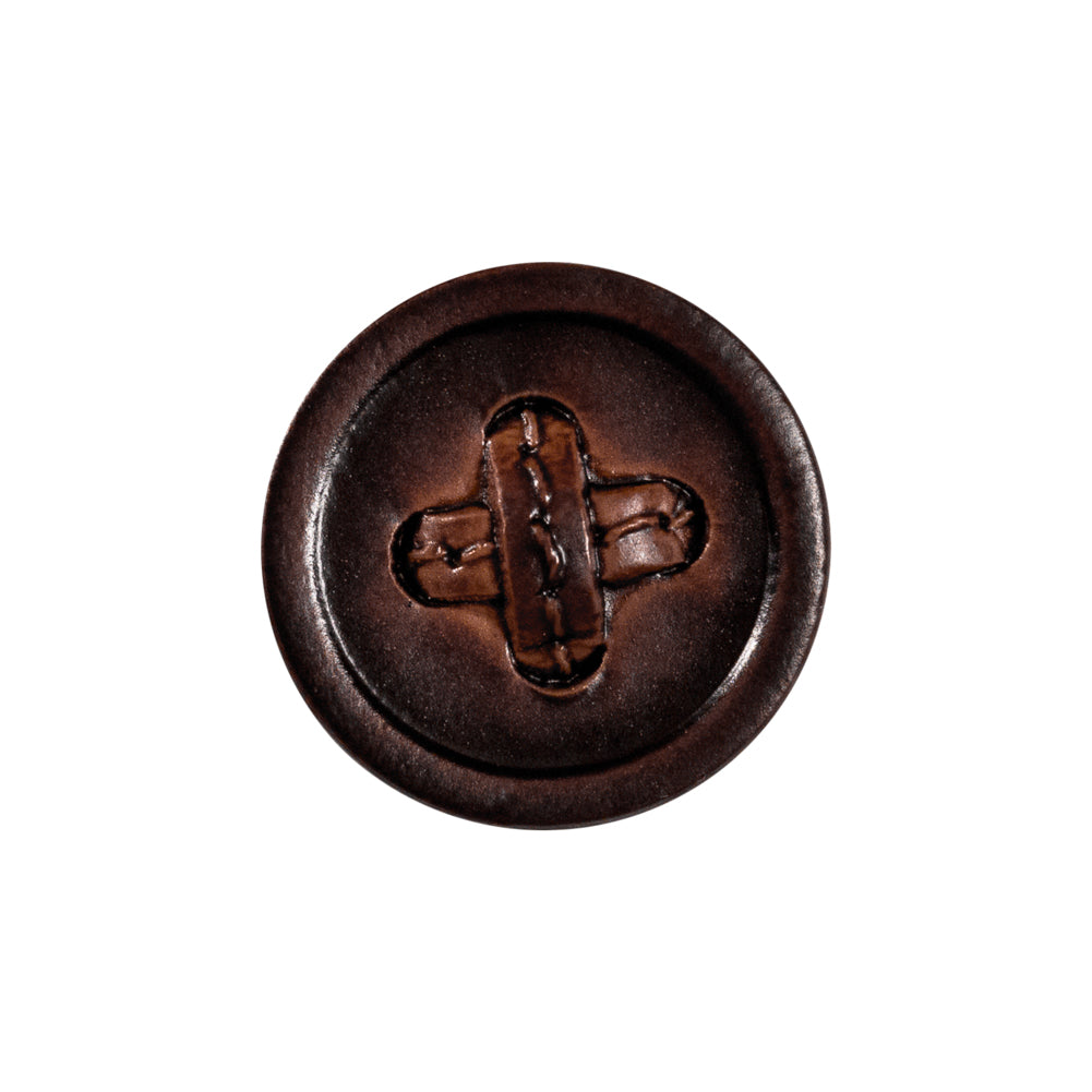 Brown Cross Stitch Plastic Shank Back Button - 36L/23mm Brown Cross Stitch Plastic Shank Back Button - 36L/23mm