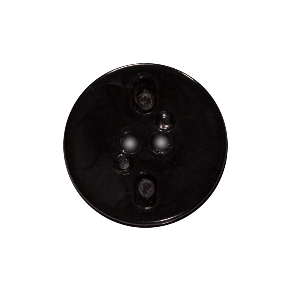 Italian Black 2-Hole Plastic Button - 36L/23mm Detail Italian Black 2-Hole Plastic Button - 36L/23mm Detail