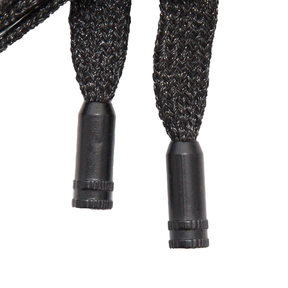 Italian Metallic Black Drawstring - 52" Detail Italian Metallic Black Drawstring - 52" Detail