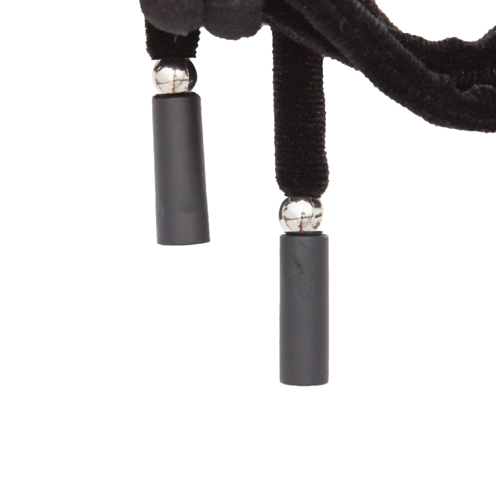 Italian Black Velvet Drawstring - 49" Detail Italian Black Velvet Drawstring - 49" Detail