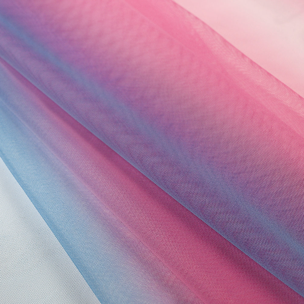 Ombre Shadow Tulle - Fuchsia and Blue Full Ombre Shadow Tulle - Fuchsia and Blue Full