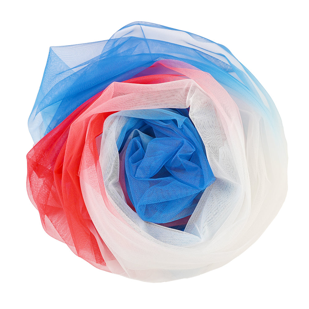 Ombre Shadow Tulle - Red, White and Blue Detail Ombre Shadow Tulle - Red, White and Blue Detail