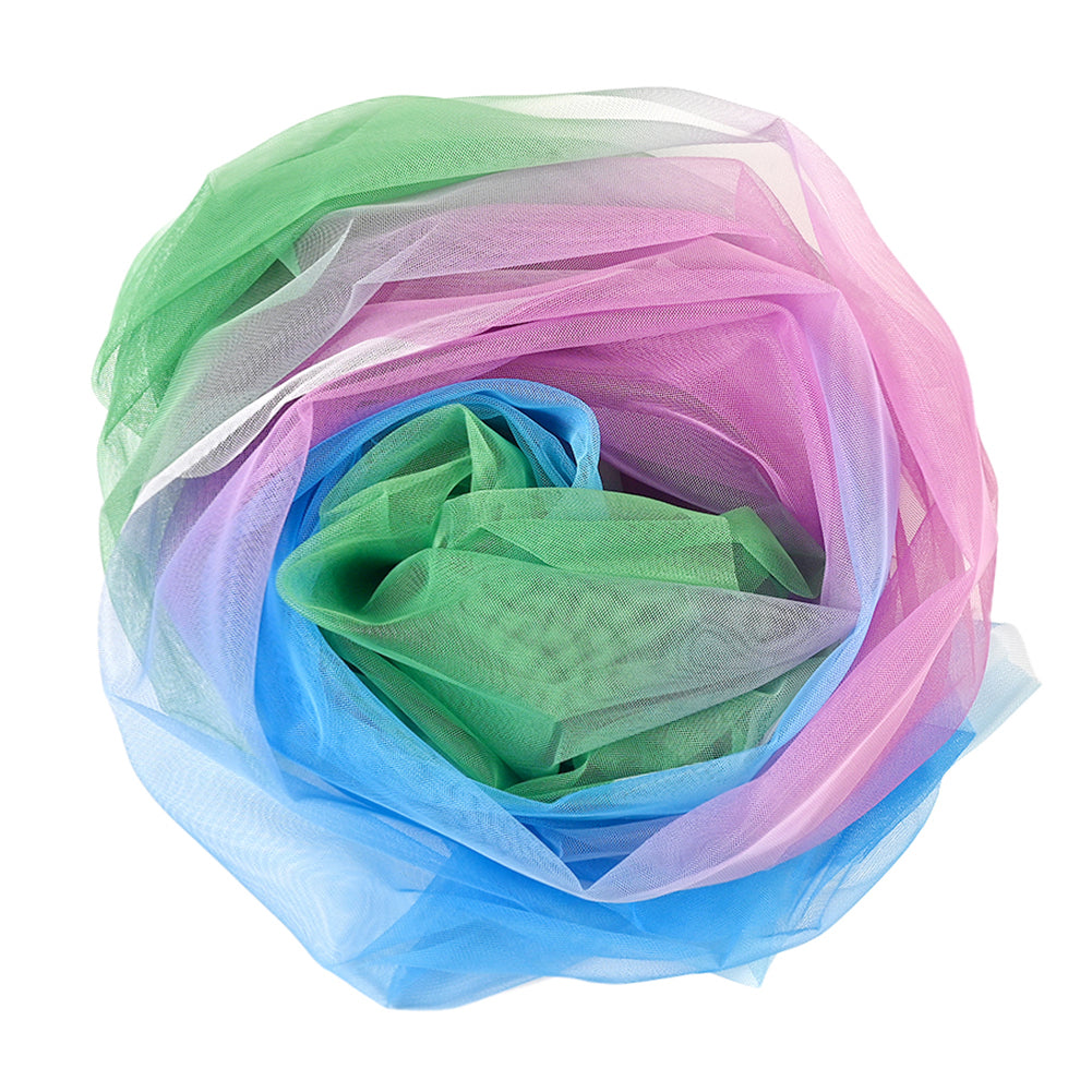 Ombre Shadow Tulle - Turquoise, Absinthe Green and Violet Detail Ombre Shadow Tulle - Turquoise, Absinthe Green and Violet Detail