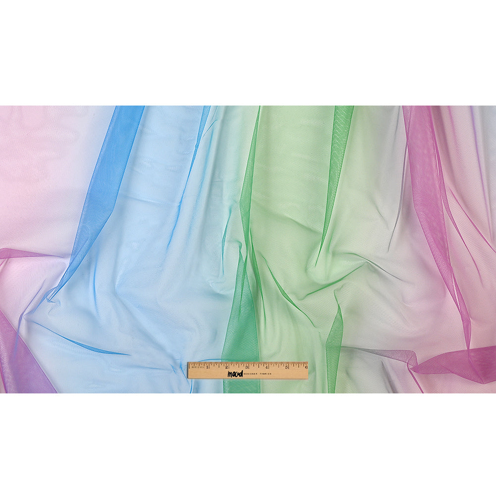 Ombre Shadow Tulle - Turquoise, Absinthe Green and Violet Drape Ombre Shadow Tulle - Turquoise, Absinthe Green and Violet Drape