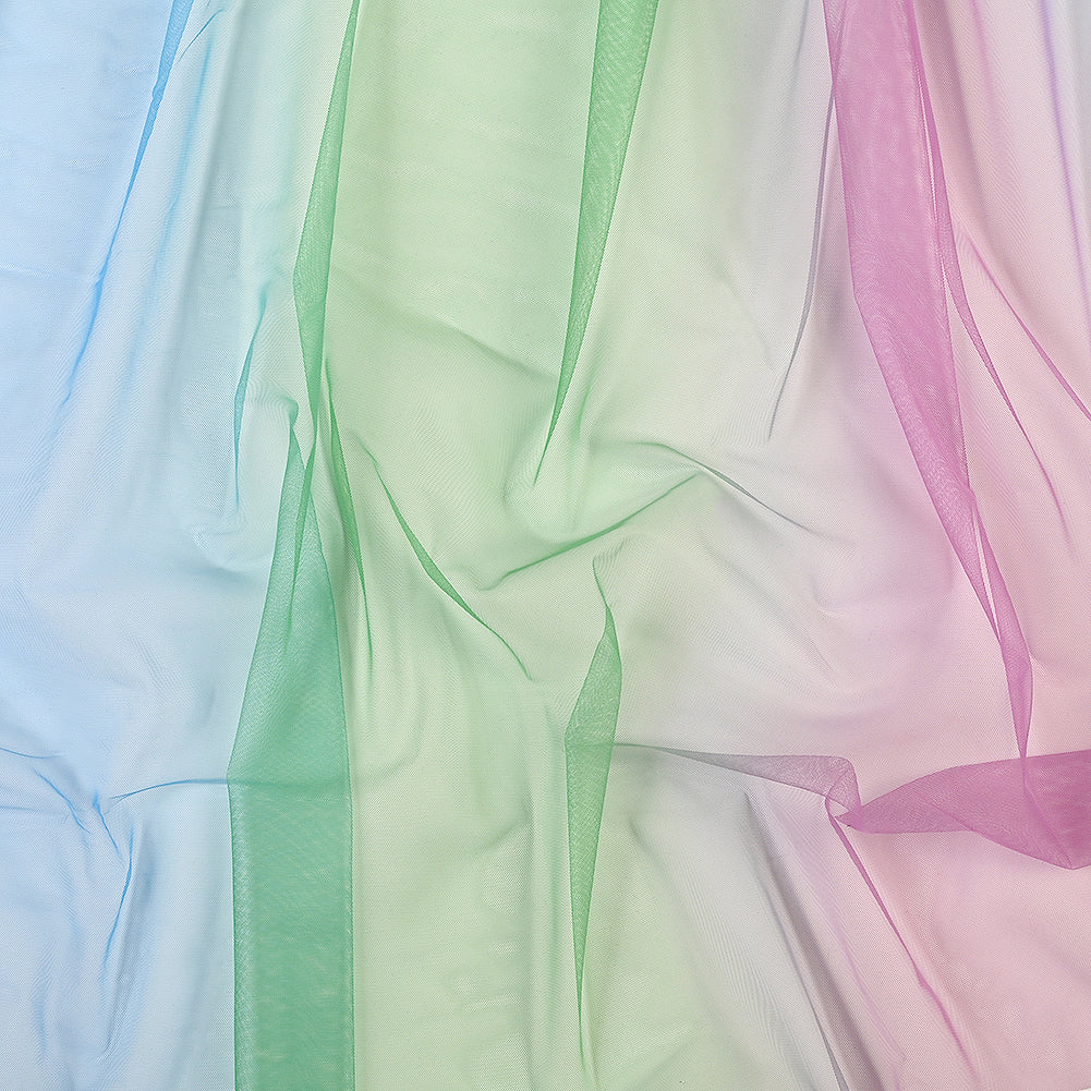 Ombre Shadow Tulle - Turquoise, Absinthe Green and Violet Ombre Shadow Tulle - Turquoise, Absinthe Green and Violet