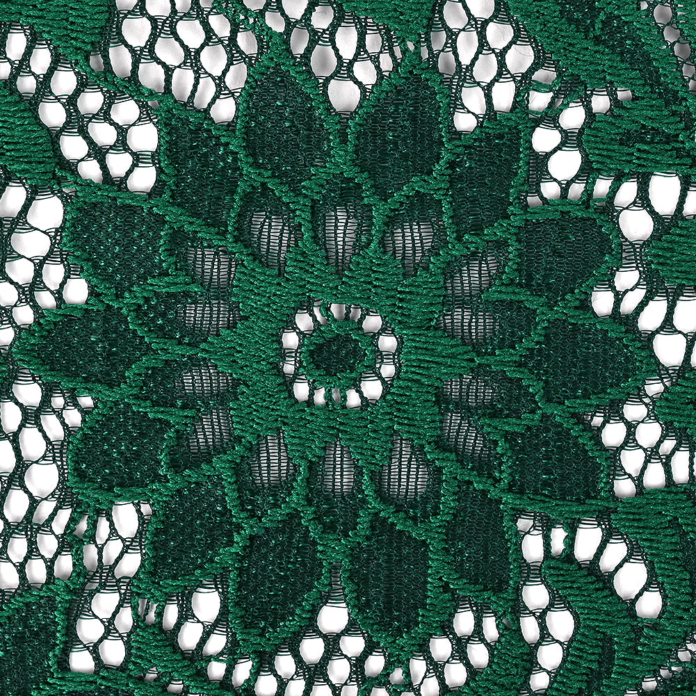 Re-Embroidered Stretch Lace - Emerald Sunflowers - McKee Collection Folded Re-Embroidered Stretch Lace - Emerald Sunflowers - McKee Collection Folded