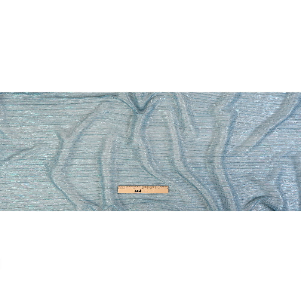 Metallic Stretch Plisse - Baby Blue - Natalia Collection Drape Metallic Stretch Plisse - Baby Blue - Natalia Collection Drape