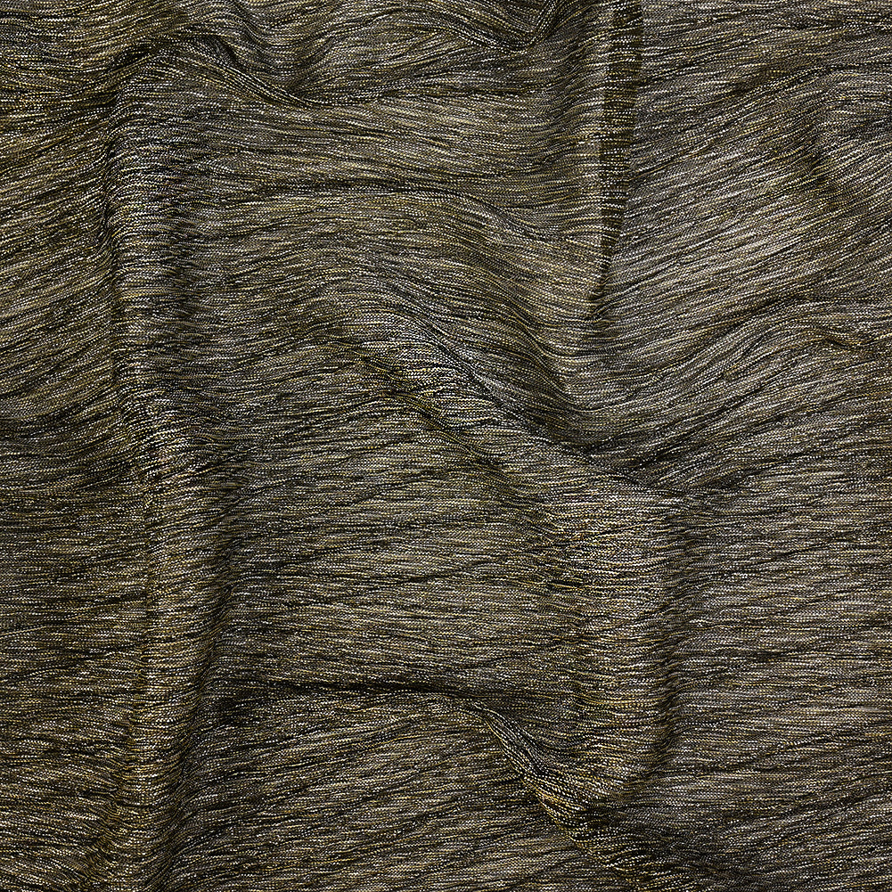 Metallic Stretch Plisse - Black and Gold - Natalia Collection Metallic Stretch Plisse - Black and Gold - Natalia Collection