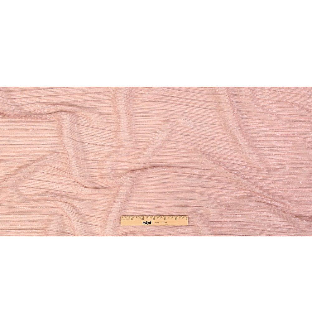 Metallic Stretch Plisse - Dusty Rose - Natalia Collection Drape Metallic Stretch Plisse - Dusty Rose - Natalia Collection Drape